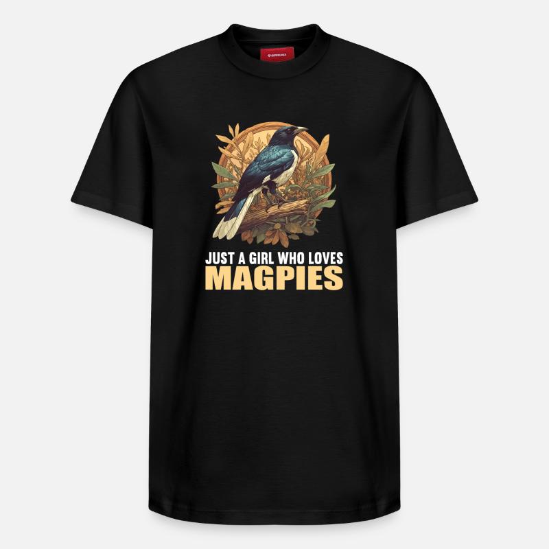 Pies Magpie - T-shirt unisexe décontracté en coton Supima – de SPREAD - noir