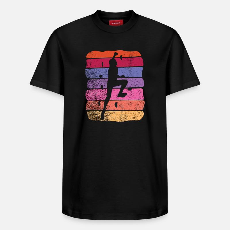 Bloc de bloc de Boulderer - T-shirt unisexe décontracté en coton Supima – de SPREAD - noir
