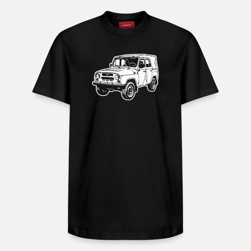 Véhicule tout-terrain UAZ (image différente) - T-shirt unisexe décontracté en coton Supima – de SPREAD - noir