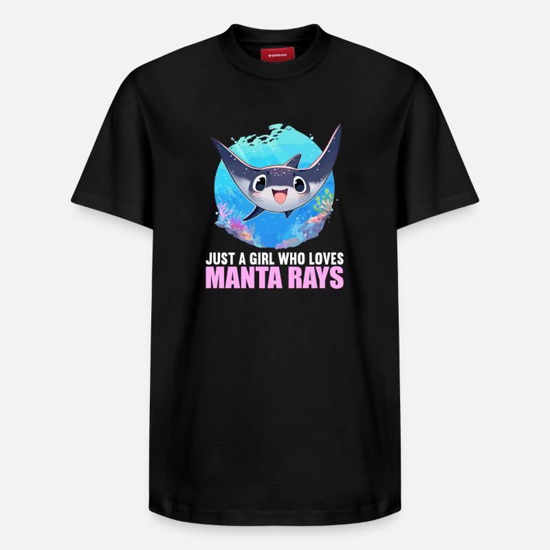 Rochen Mantarochen - Relaxed Unisex Supima Cotton T-Shirt – von SPREAD - Schwarz