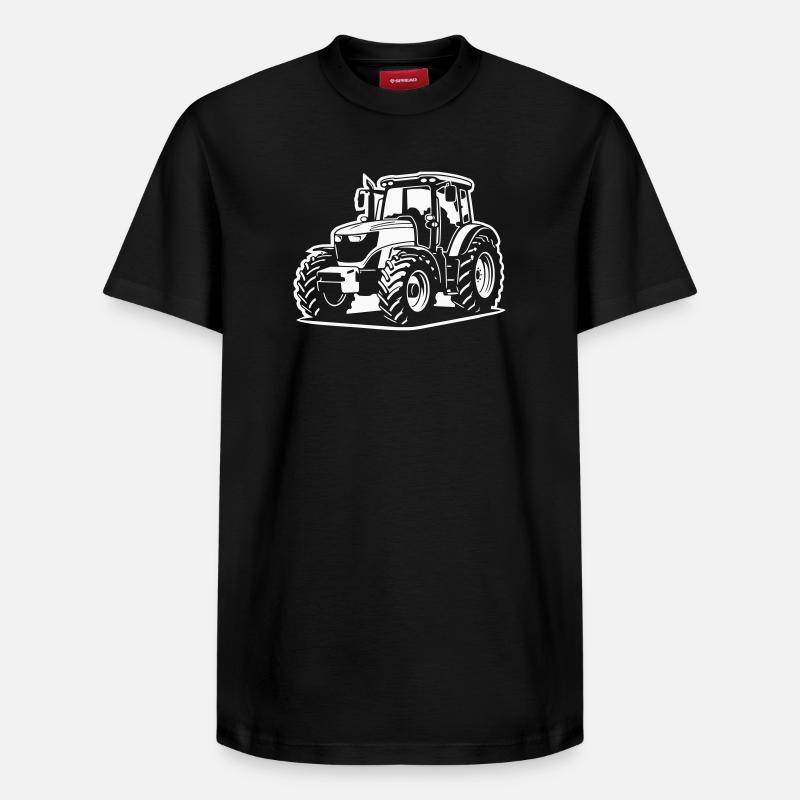 Tracteur / tracteur / tracteur (image différente) - T-shirt unisexe décontracté en coton Supima – de SPREAD - noir