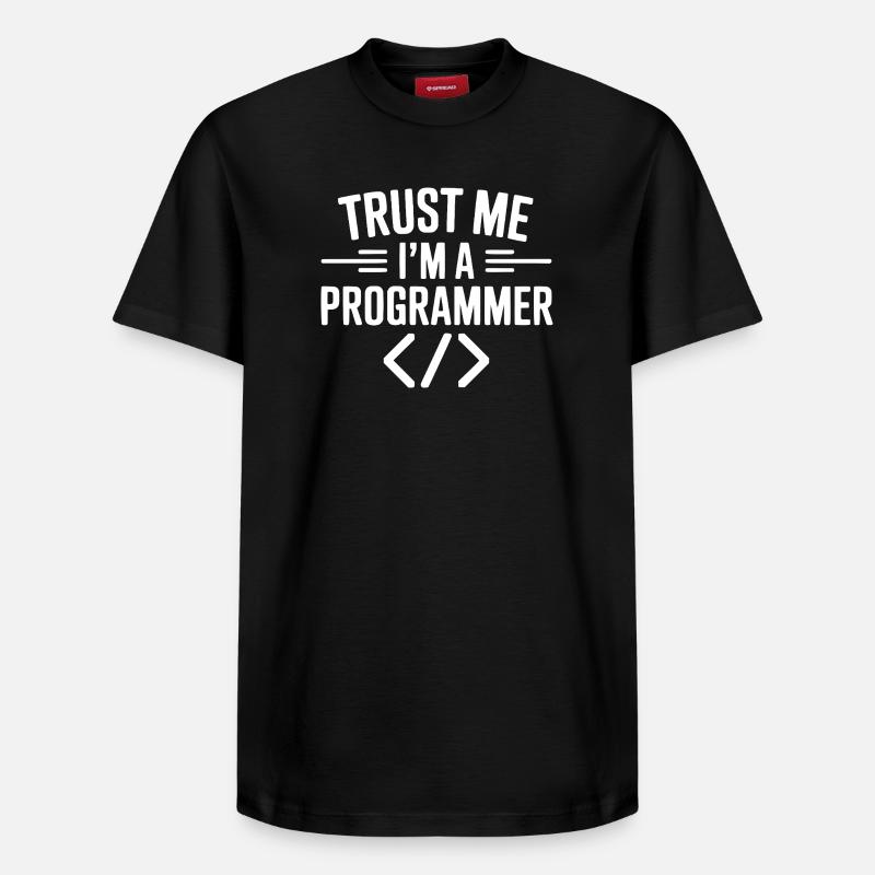 Croyez-moi, je suis programmeur - T-shirt unisexe décontracté en coton Supima – de SPREAD - noir
