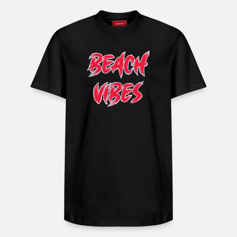 Ambiance de plage - T-shirt unisexe décontracté en coton Supima – de SPREAD - noir