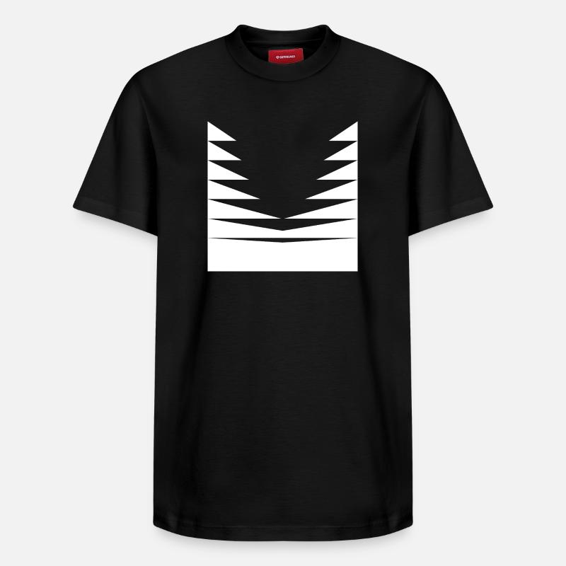 Conception du motif triangle - T-shirt unisexe décontracté en coton Supima – de SPREAD - noir