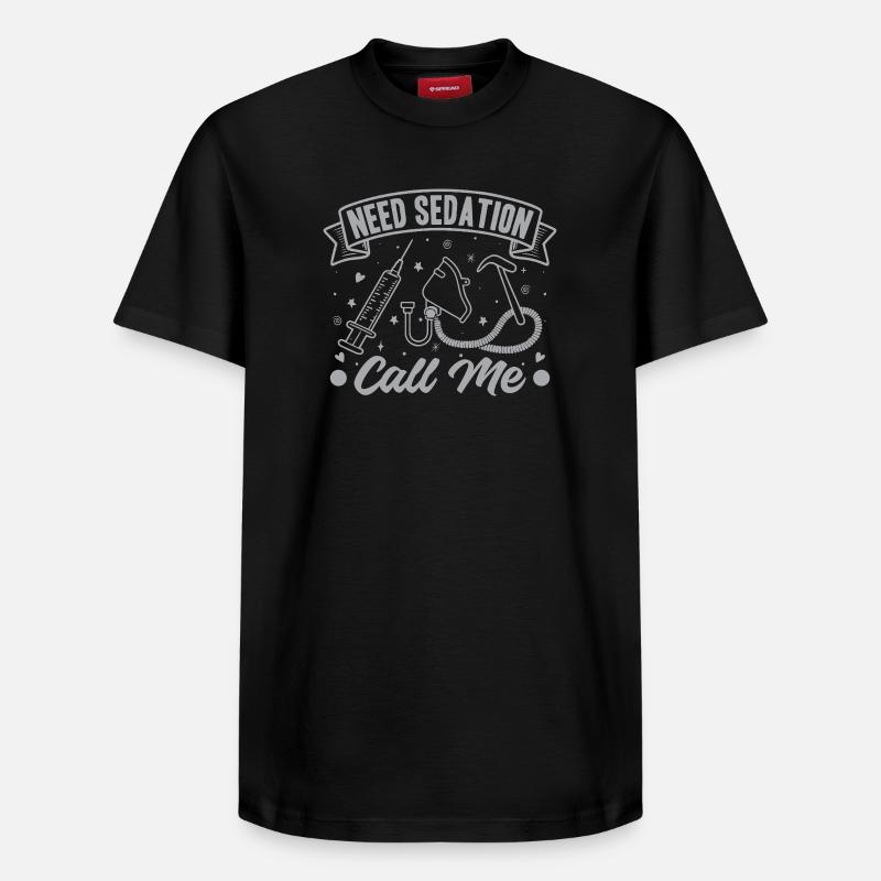 Anesthesiologist Need Sedation Anesthesia - Relaxed Unisex Supima Cotton T-Shirt – von SPREAD - Schwarz