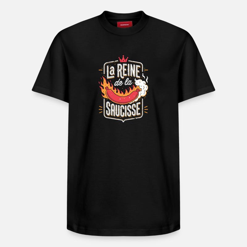 La Reine de la Saucisse - T-shirt unisexe décontracté en coton Supima – de SPREAD - noir