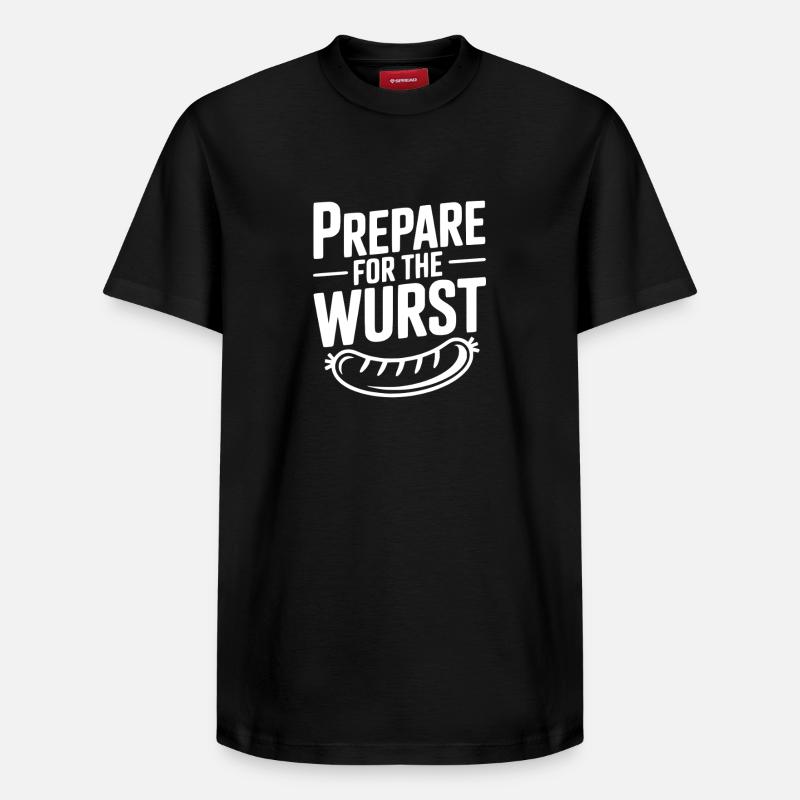 Préparez-vous à la Wurst - T-shirt unisexe décontracté en coton Supima – de SPREAD - noir