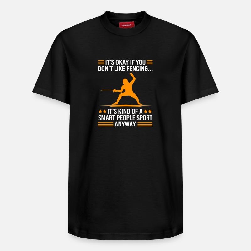 escrime - T-shirt unisexe décontracté en coton Supima – de SPREAD - noir