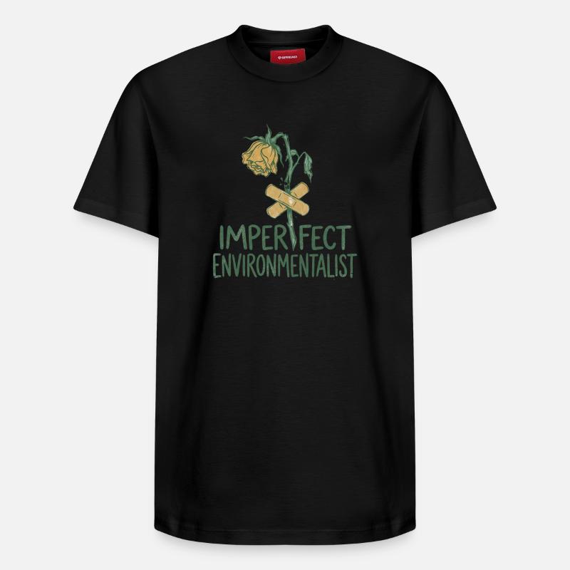 Fleur Brisée - T-shirt unisexe décontracté en coton Supima – de SPREAD - noir