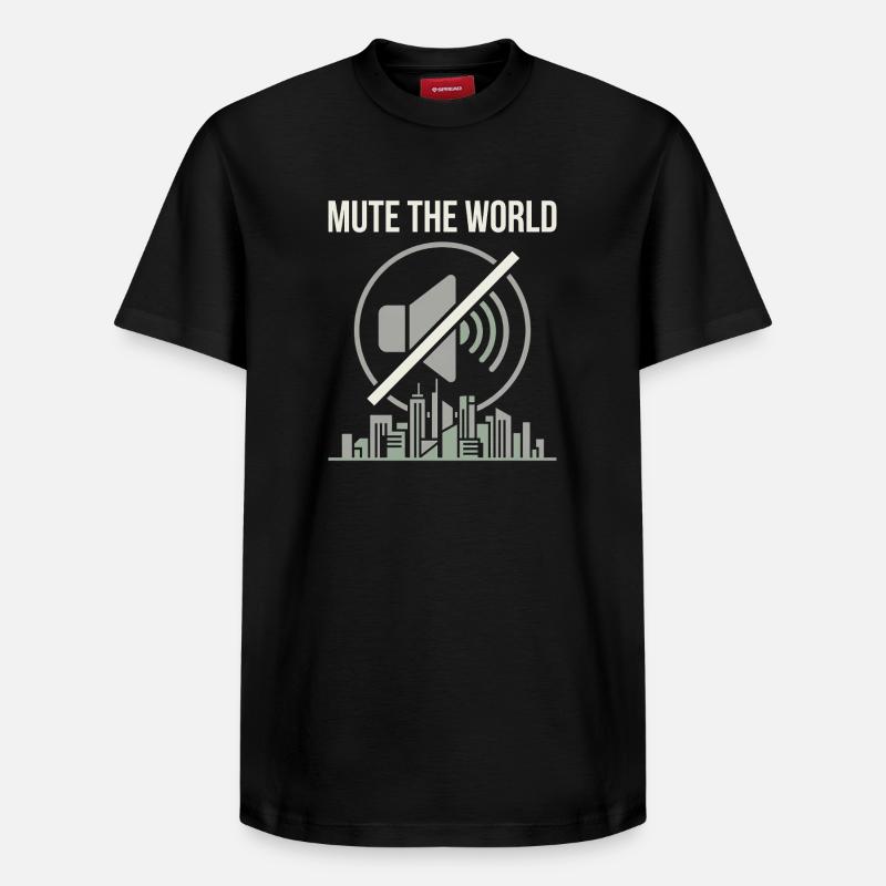 Temps de muet - T-shirt unisexe décontracté en coton Supima – de SPREAD - noir