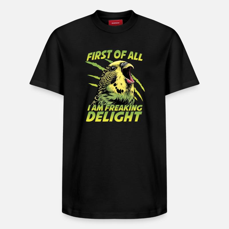 Perruche perruche australienne humour - T-shirt unisexe décontracté en coton Supima – de SPREAD - noir