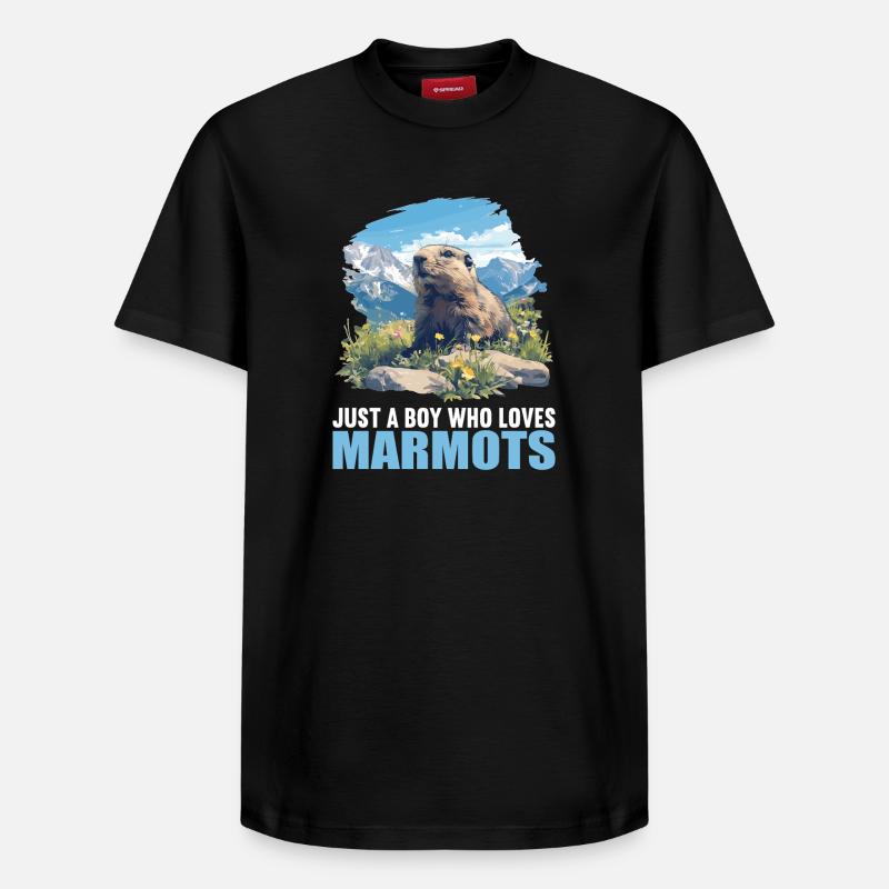 Marmottes Marmotte - T-shirt unisexe décontracté en coton Supima – de SPREAD - noir