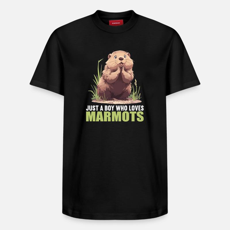 Marmottes Marmotte - T-shirt unisexe décontracté en coton Supima – de SPREAD - noir