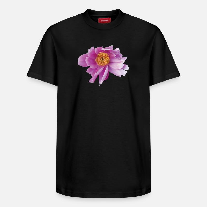 Peony_Dancing_in_Wind - T-shirt unisexe décontracté en coton Supima – de SPREAD - noir