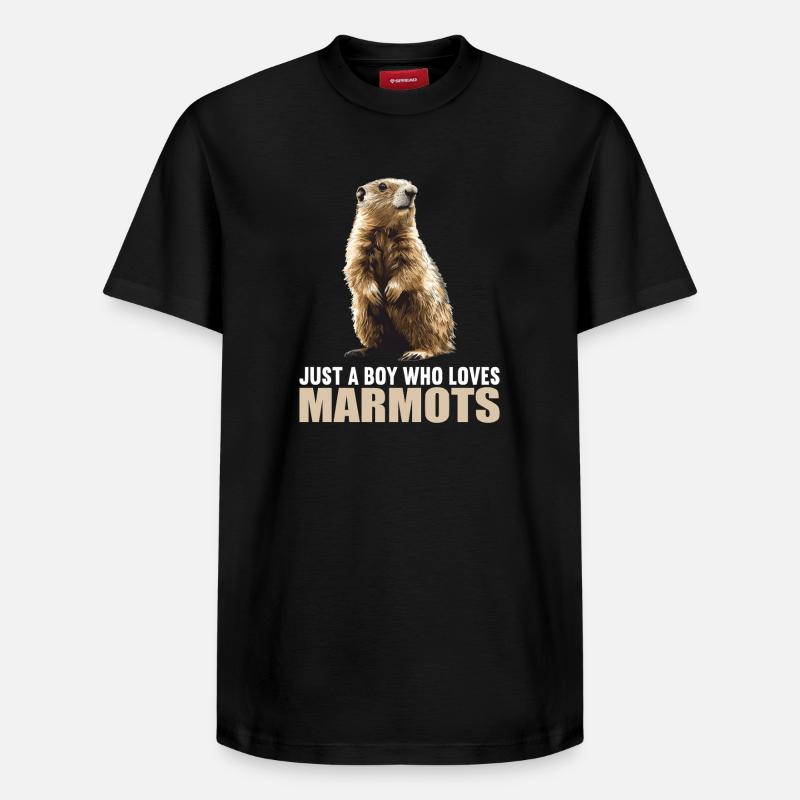 Marmottes Marmotte - T-shirt unisexe décontracté en coton Supima – de SPREAD - noir