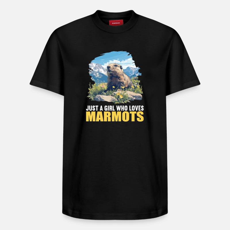 Marmottes Marmotte - T-shirt unisexe décontracté en coton Supima – de SPREAD - noir