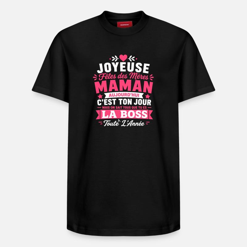 Maman chef - T-shirt unisexe décontracté en coton Supima – de SPREAD - noir