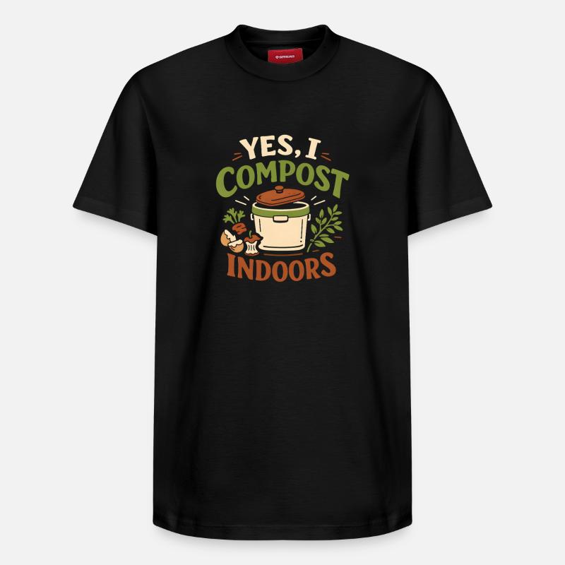 Compost intérieur | Jardinage urbain - T-shirt unisexe décontracté en coton Supima – de SPREAD - noir