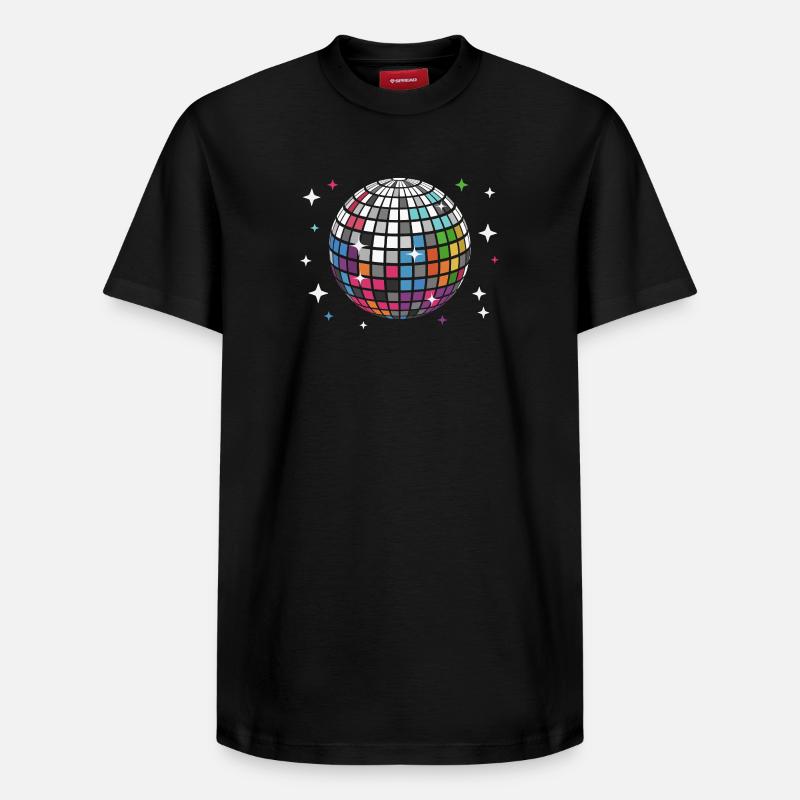 Disco Ball Disco Discothèque - T-shirt unisexe décontracté en coton Supima – de SPREAD - noir