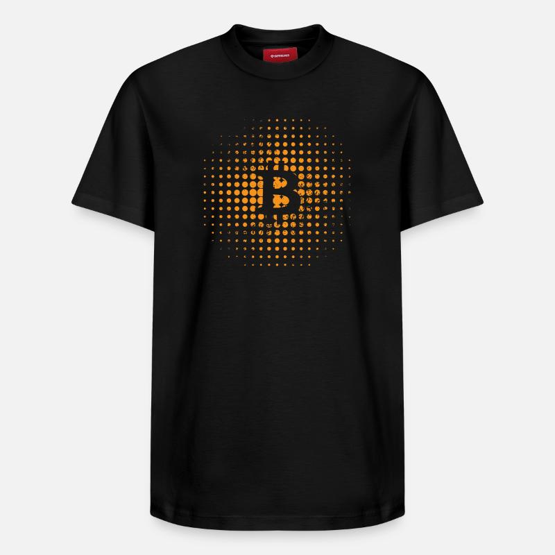 Bitcoin, idée cadeau Bitcoiner - T-shirt unisexe décontracté en coton Supima – de SPREAD - noir