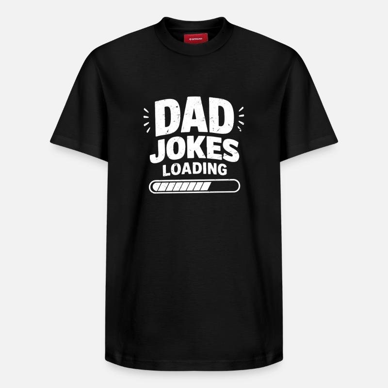 dad jokes loading - Relaxed Unisex Supima Cotton T-Shirt – von SPREAD - Schwarz