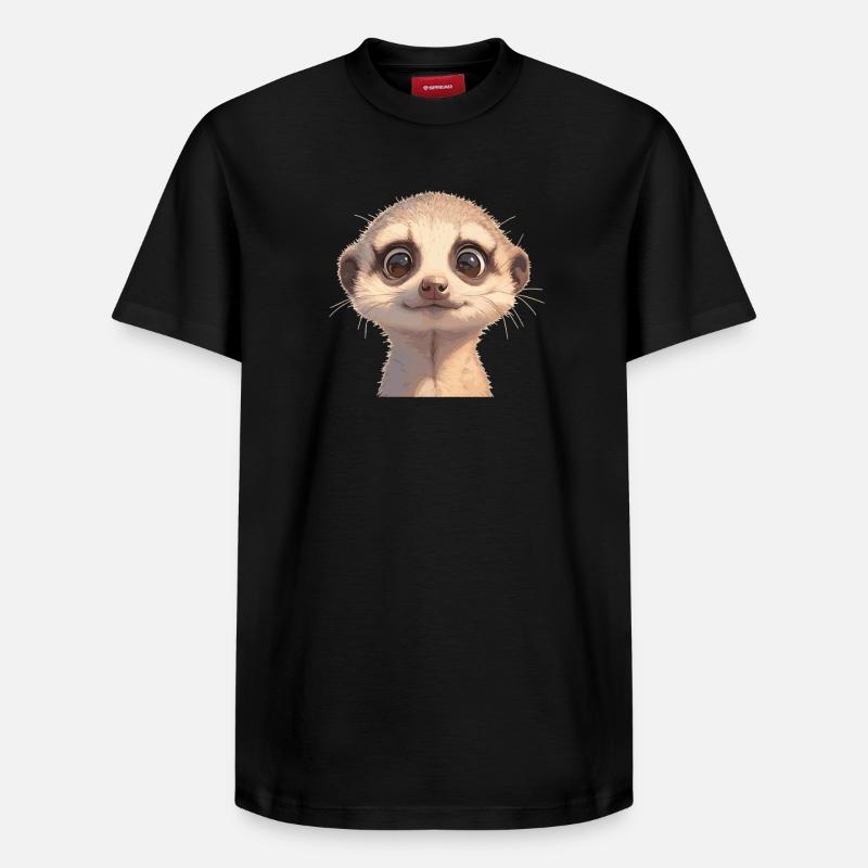 Suricate Erdmännchen - T-shirt unisexe décontracté en coton Supima – de SPREAD - noir