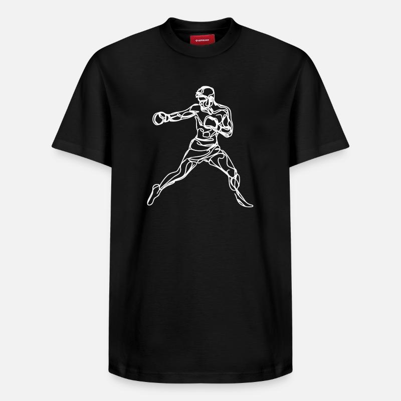 Graphismes Boxer - T-shirt unisexe décontracté en coton Supima – de SPREAD - noir