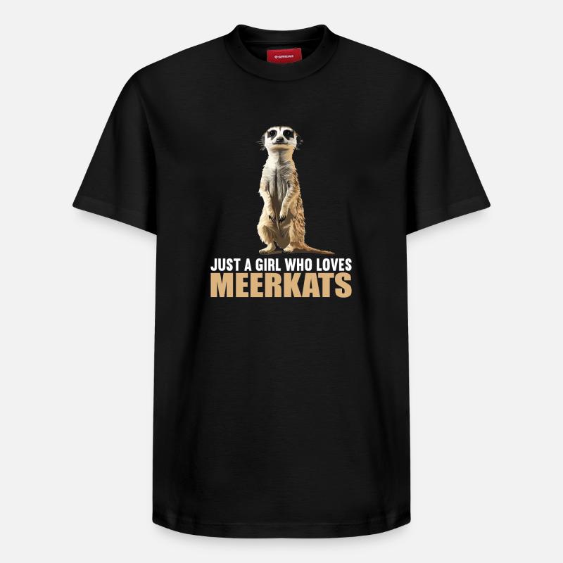 Suricate Erdmännchen - T-shirt unisexe décontracté en coton Supima – de SPREAD - noir