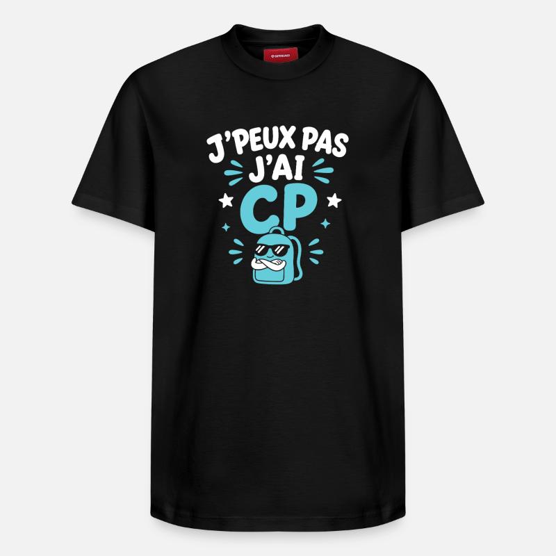 J'peux pas j'ai CP - T-shirt unisexe décontracté en coton Supima – de SPREAD - noir