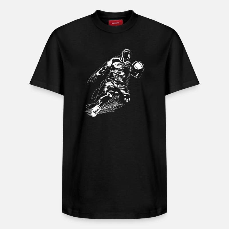 Basketteur - T-shirt unisexe décontracté en coton Supima – de SPREAD - noir