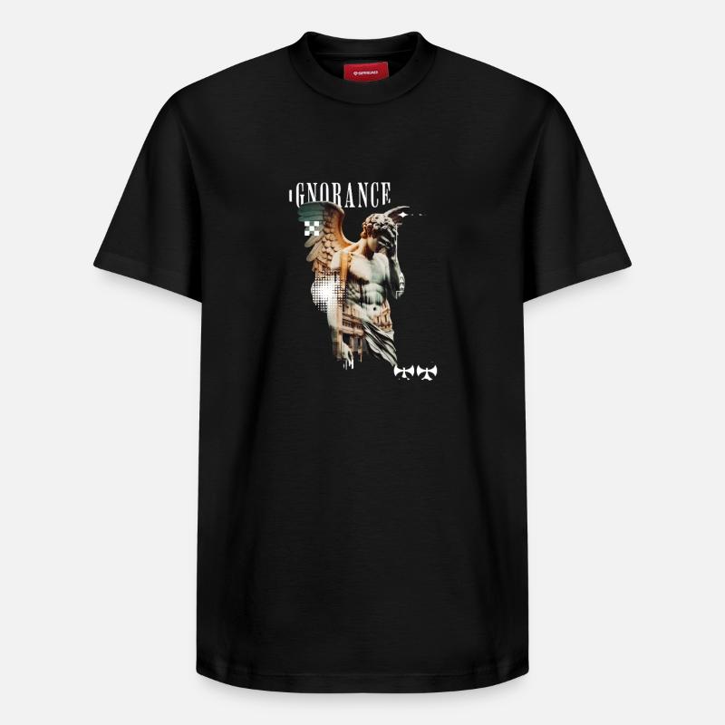 Collage de statues de l’ignorance - T-shirt unisexe décontracté en coton Supima – de SPREAD - noir