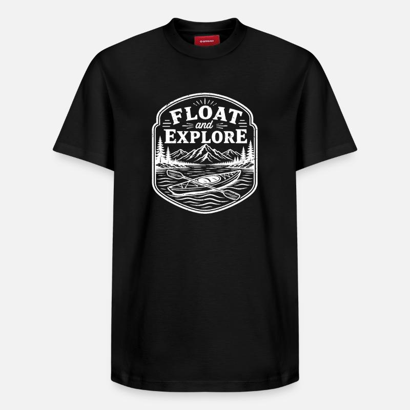 float and explore - Relaxed Unisex Supima Cotton T-Shirt – by SPREAD - black
