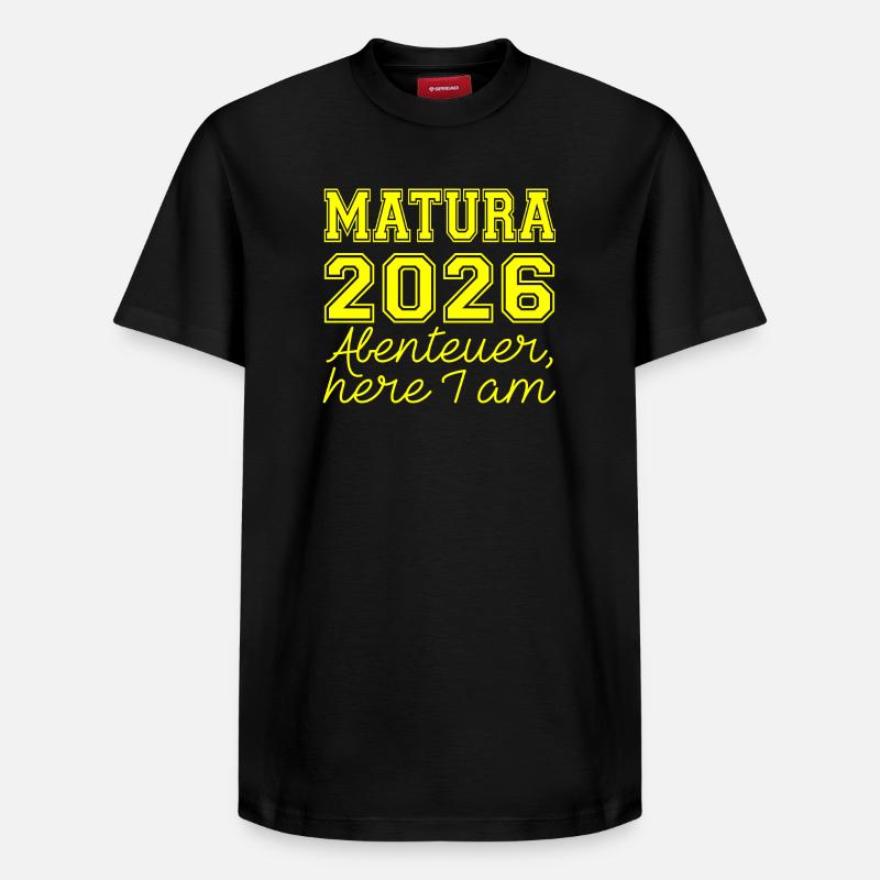 Matura 2026 Spruch - Relaxed Unisex Supima Cotton T-Shirt – von SPREAD - Schwarz