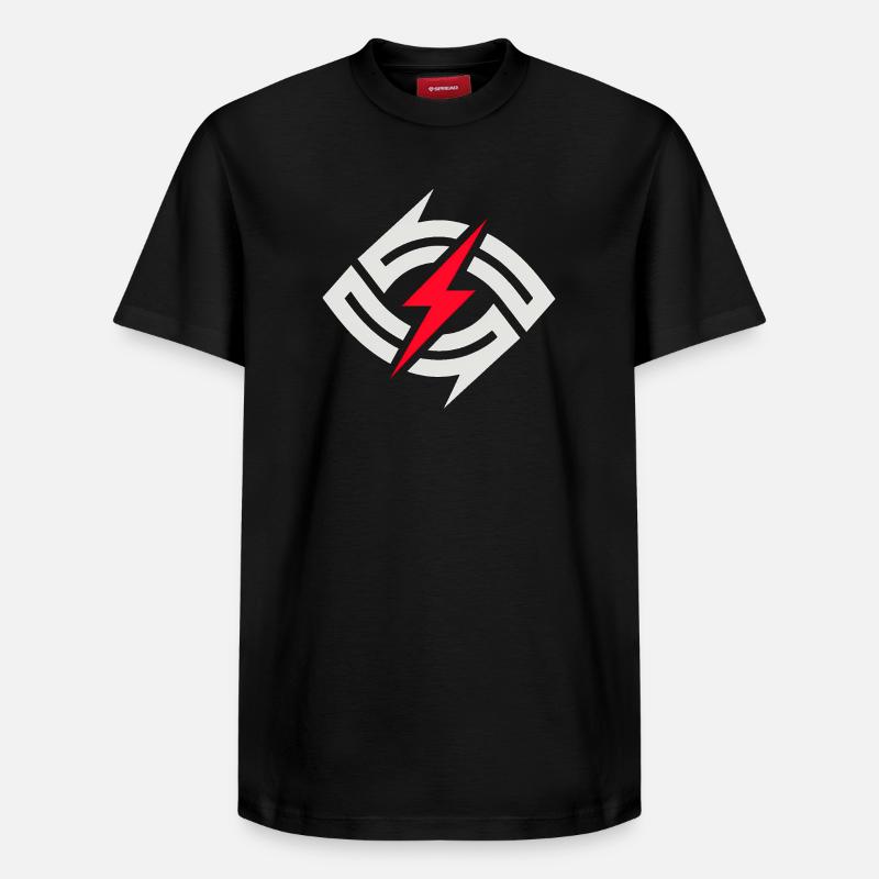 Contraste circulaire du flash - T-shirt unisexe décontracté en coton Supima – de SPREAD - noir