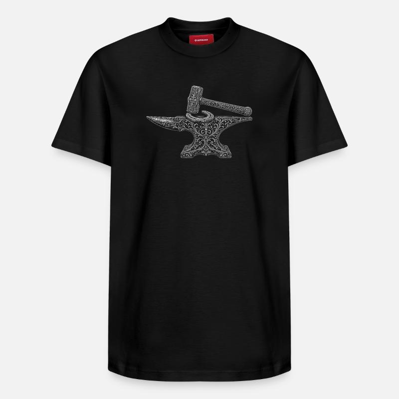 maréchal-ferrant - T-shirt unisexe décontracté en coton Supima – de SPREAD - noir