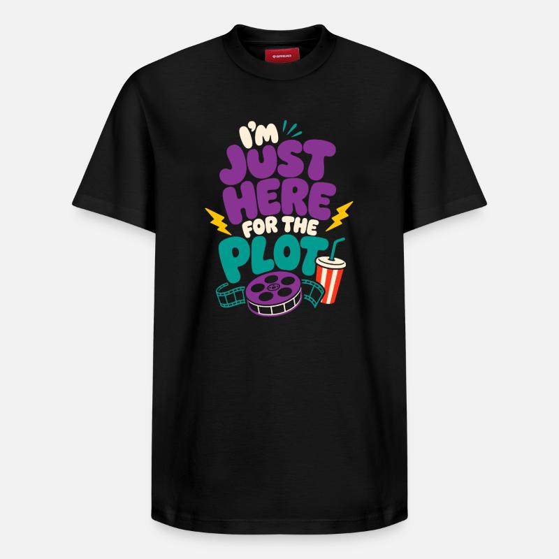 Just Here For The Plot - Relaxed Unisex Supima Cotton T-Shirt – by SPREAD - black