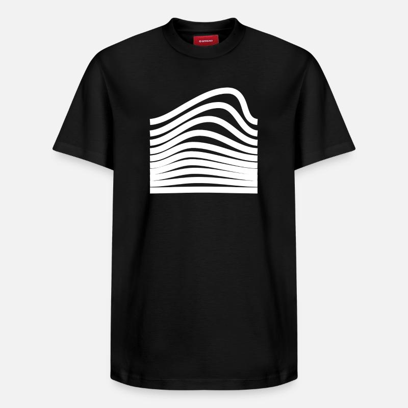 Conception ondulée et audacieuse - T-shirt unisexe décontracté en coton Supima – de SPREAD - noir