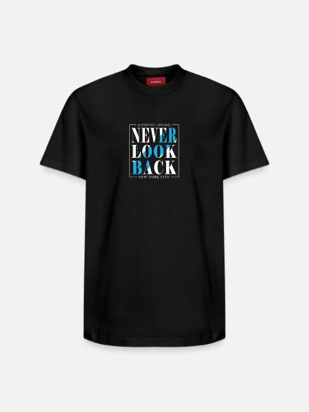 Never Back – NYC Motif - T-shirt unisexe décontracté en coton Supima – de SPREAD - noir