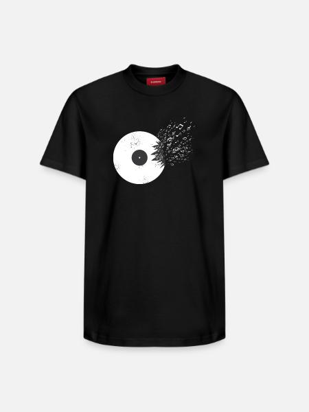 Vinyle - T-shirt unisexe décontracté en coton Supima – de SPREAD - noir