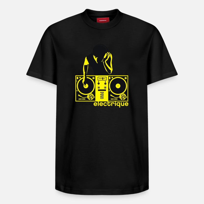 discotheque electrique - T-shirt unisexe décontracté en coton Supima – de SPREAD - noir