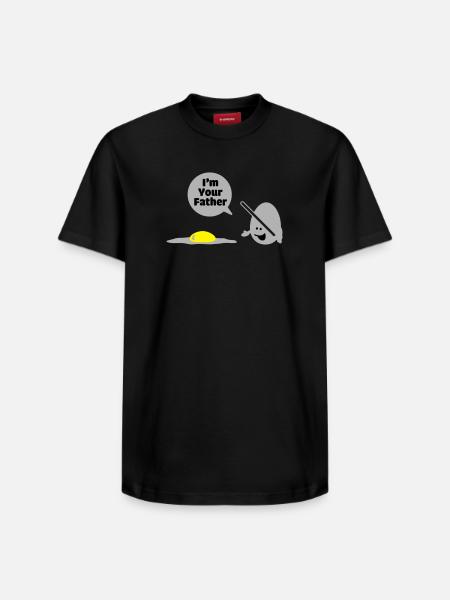 egg vader - Relaxed Unisex Supima Cotton T-Shirt – by SPREAD - black