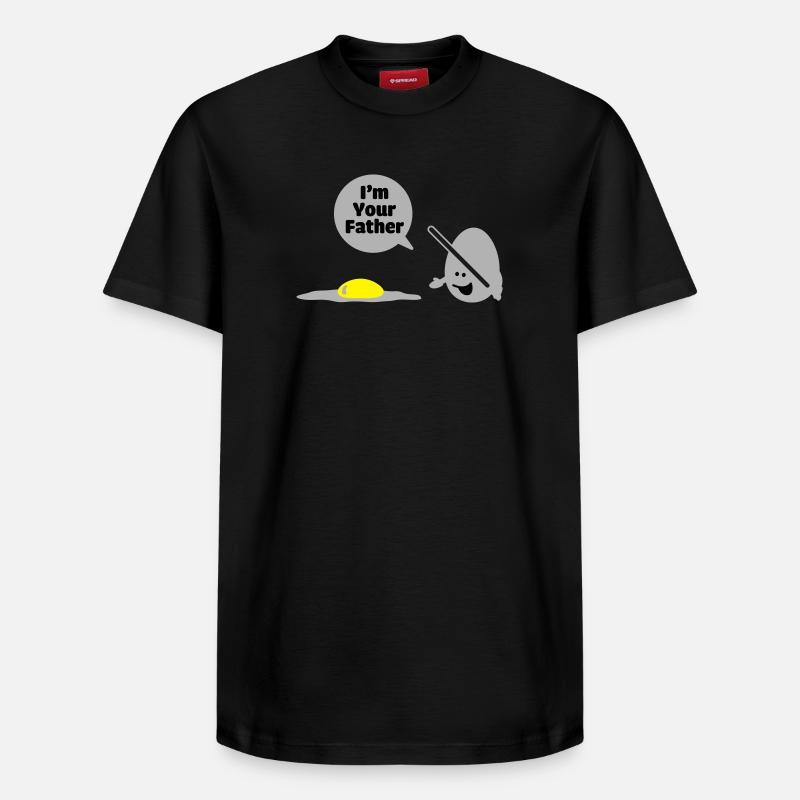 egg vader - Relaxed Unisex Supima Cotton T-Shirt – by SPREAD - black