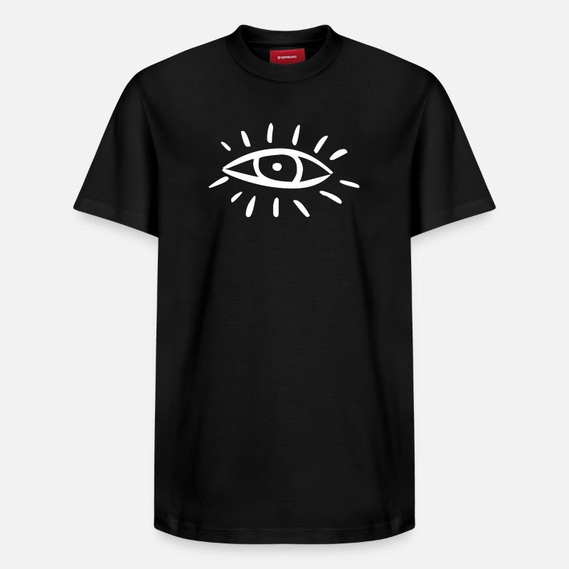 Cyclope oculaire - T-shirt unisexe décontracté en coton Supima – de SPREAD - noir