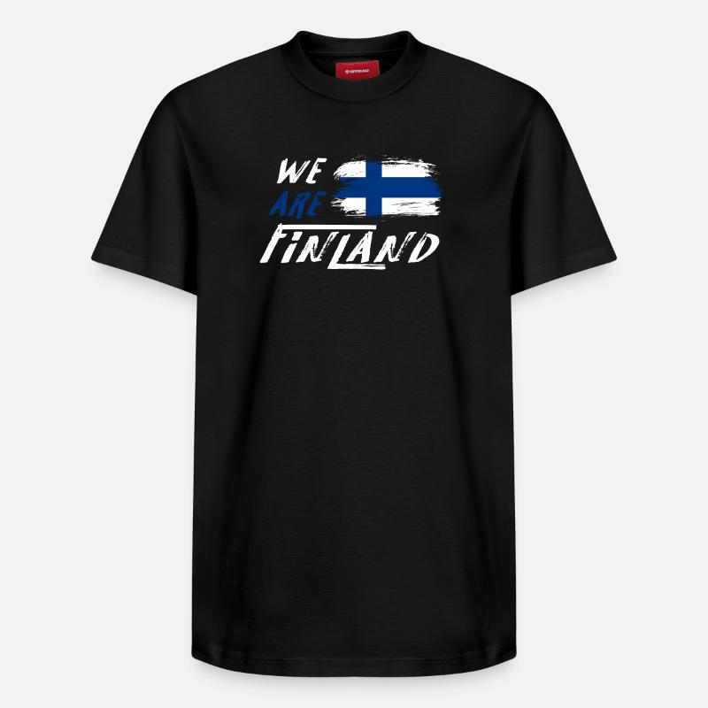 nous sommes la Finlande - T-shirt unisexe décontracté en coton Supima – de SPREAD - noir