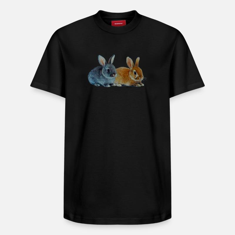 Lapins - Pâques - T-shirt unisexe décontracté en coton Supima – de SPREAD - noir