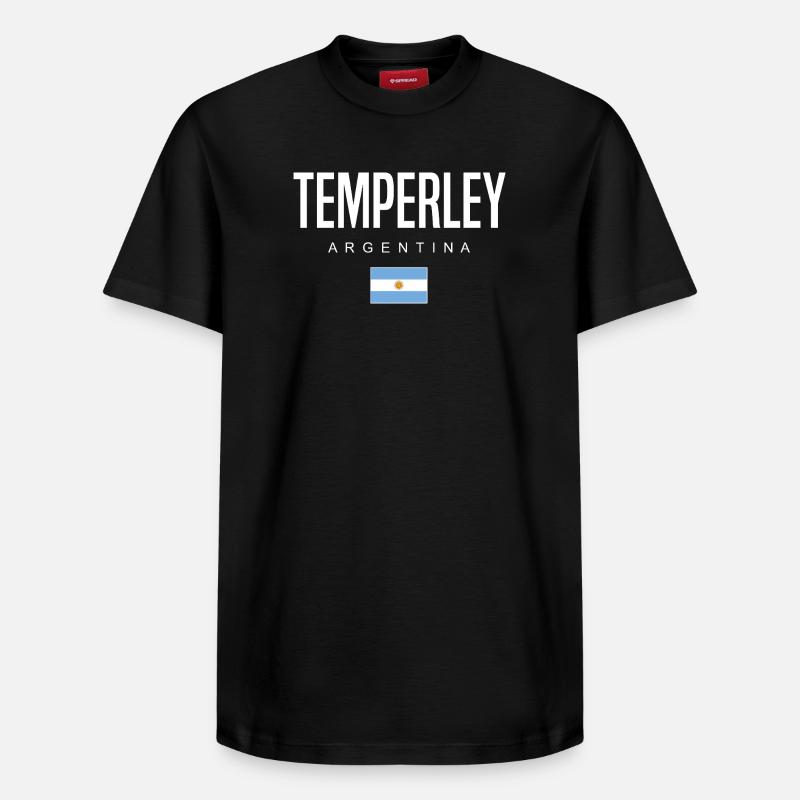 Temperley Argentine Argentine - T-shirt unisexe décontracté en coton Supima – de SPREAD - noir