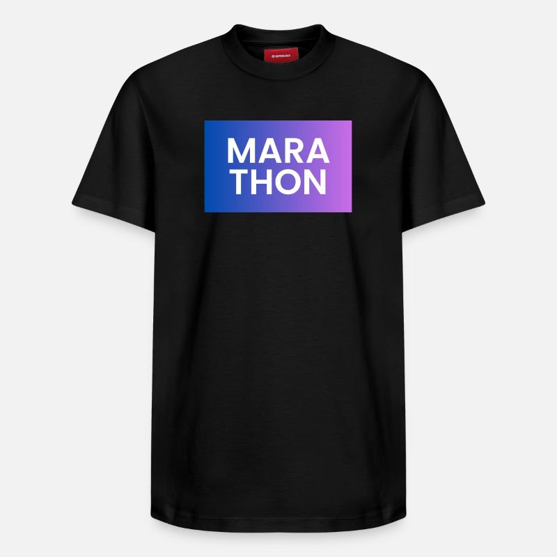 Conception de chemise dégradée Marathon - T-shirt unisexe décontracté en coton Supima – de SPREAD - noir
