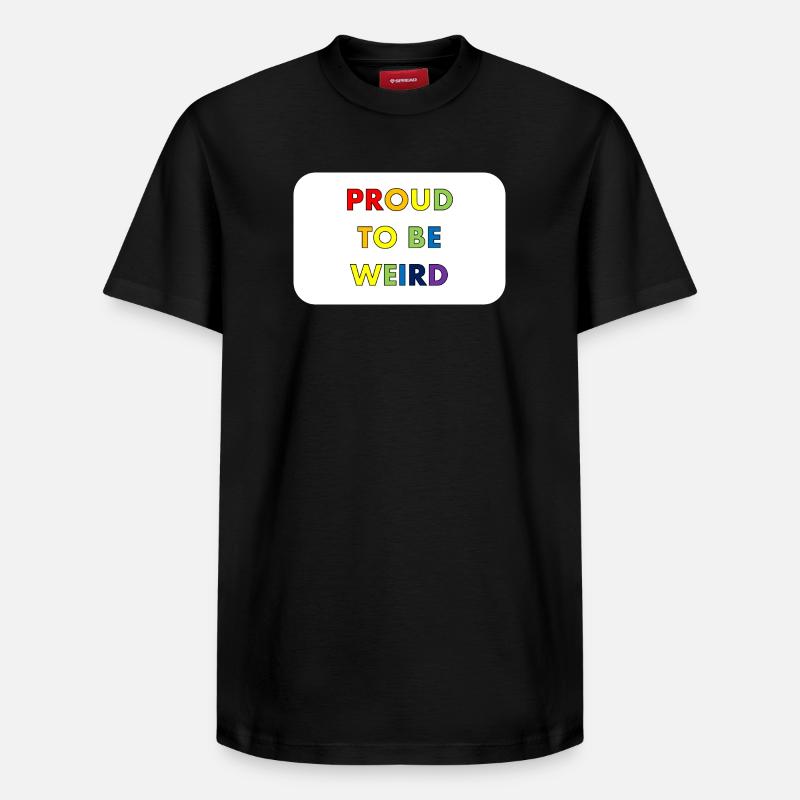 Fier d’être bizarre - T-shirt unisexe décontracté en coton Supima – de SPREAD - noir