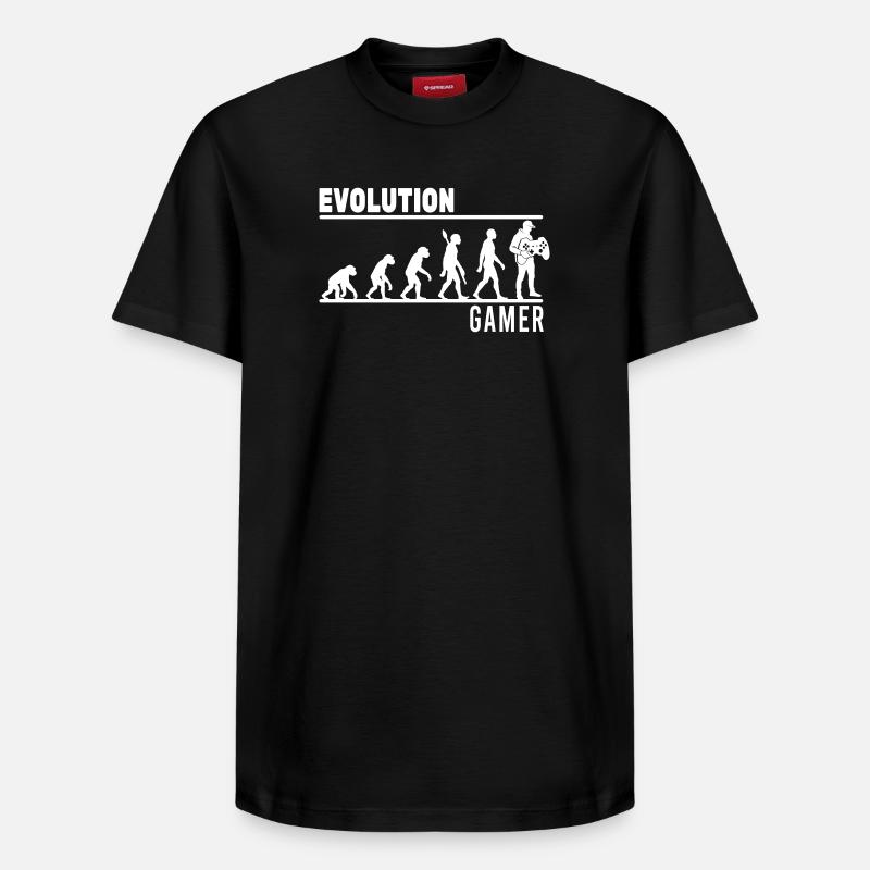 Evolution Gamer - T-shirt unisexe décontracté en coton Supima – de SPREAD - noir