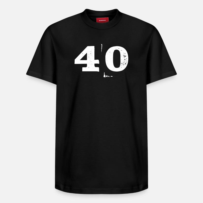 40 anniversaire rond - T-shirt unisexe décontracté en coton Supima – de SPREAD - noir